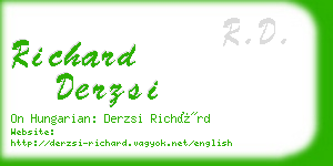 richard derzsi business card